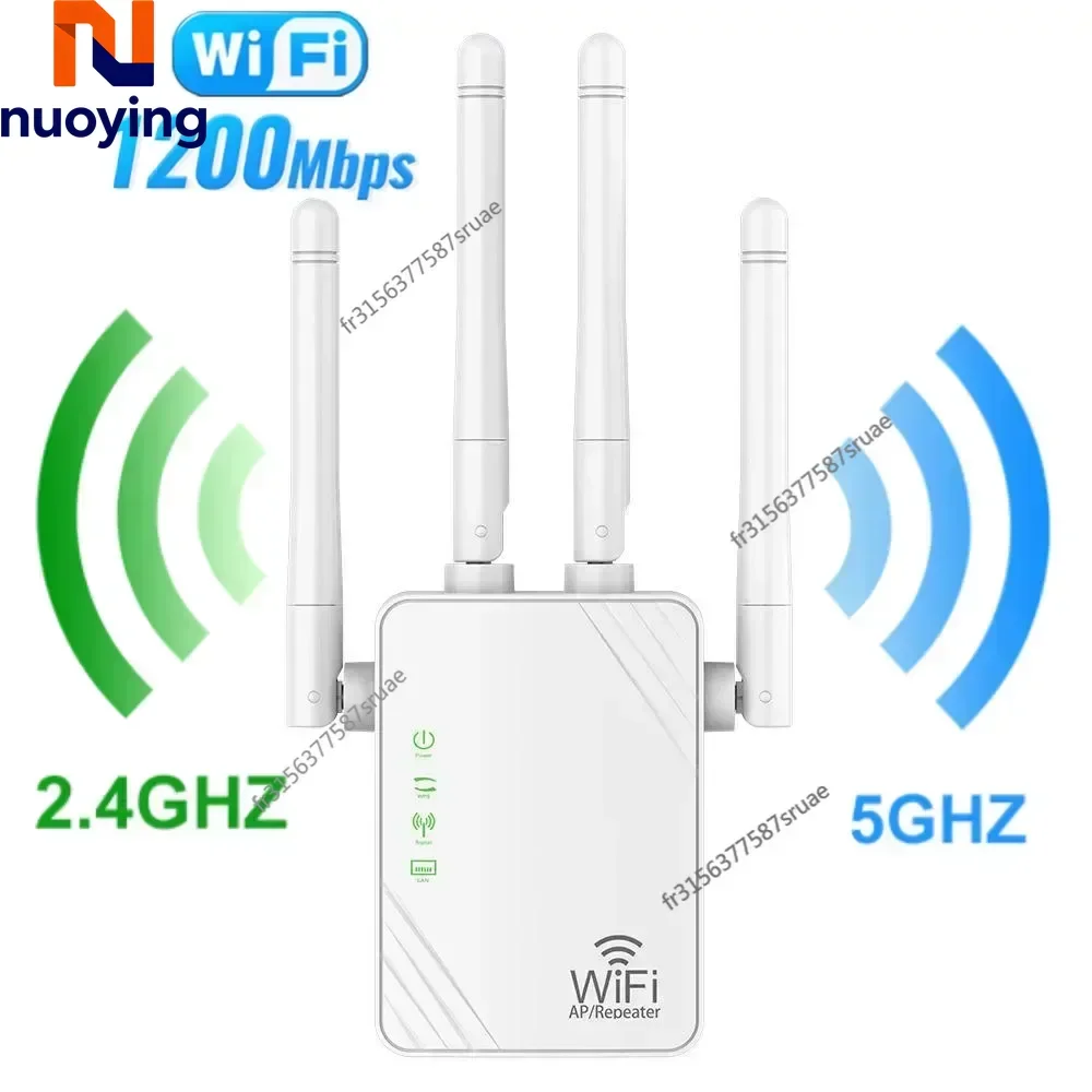Nuevo Repetidor WiFi, Amplificador de Señal WiFi 5G, Extensor de Red WiFi, Potenciador de WiFi, 1200Mbps, 5 GHz, Largo Alcance, Repetidor Inalámbrico WiFi