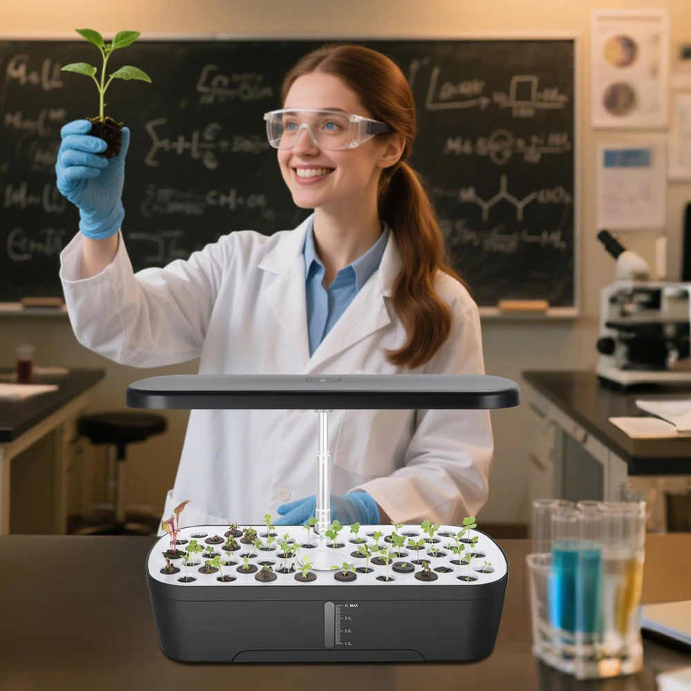 أحدث 52 أوعية نباتات نظام زراعة الزراعة المائية مع شاشة LED كاملة الطيف أحمر أزرق أبيض ضوء الشمس زراعة ذكية حديقة داخلية #4