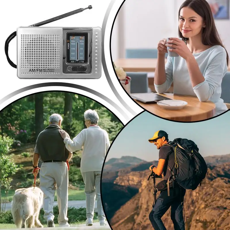 Radio FM Radio de voyage alimentée par batterie prise casque AM FM lecteur stéréo pour Camping voyage survie en plein air Tornado
