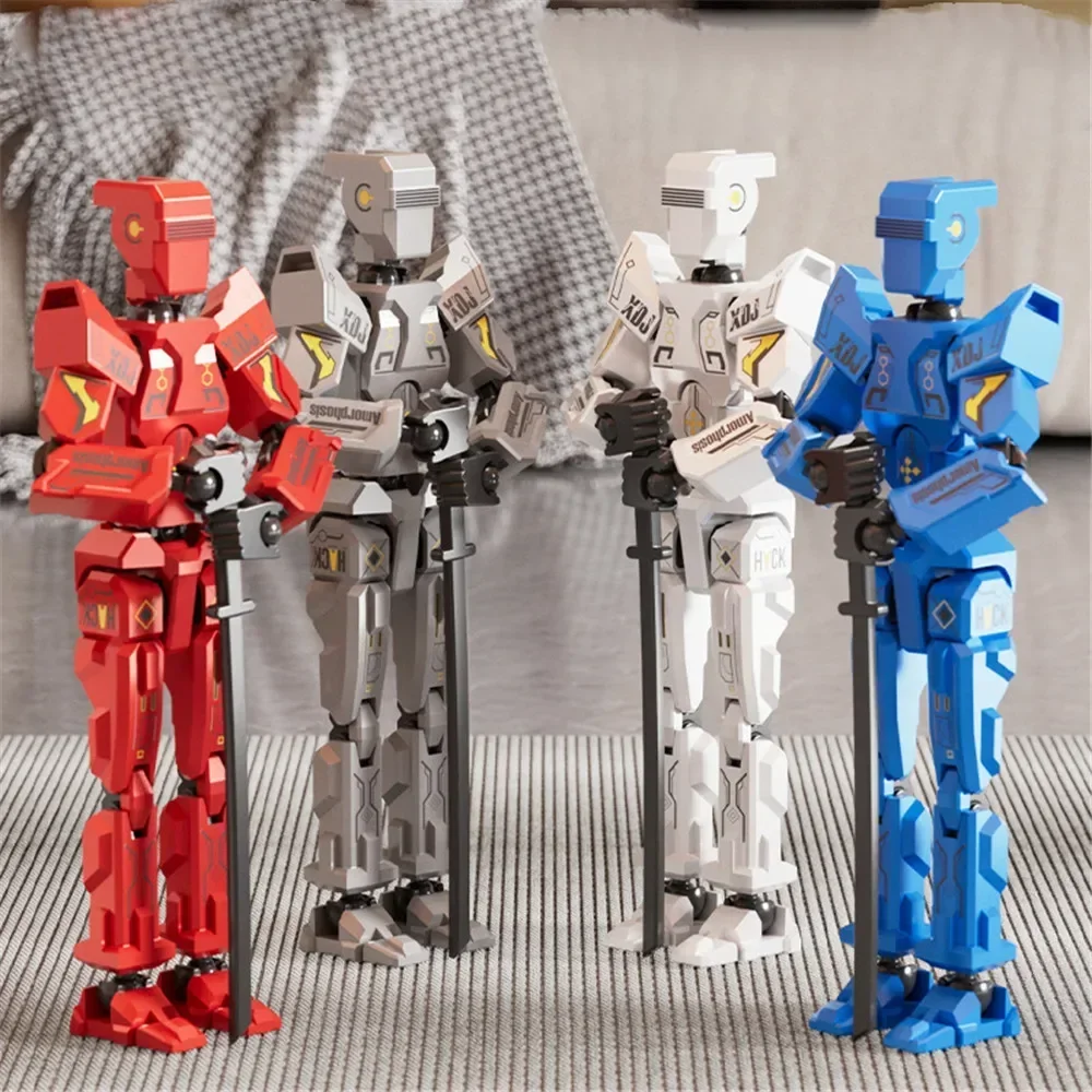 T13 Figure Multi-Jointed Movable Mecha Titan 13 Action Figures Lucky Action Figure Dummy Computer Desktop Decoration Gift