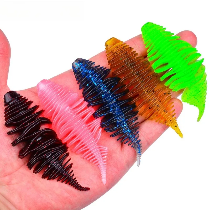 5 Stück OPP 7,5 cm 6 g Supercontinent BELLOWS GILL Weichköder Wurm Angelköder Bassköder Larve Weichköder Hohe Elastizität Bissfest – Detail 1