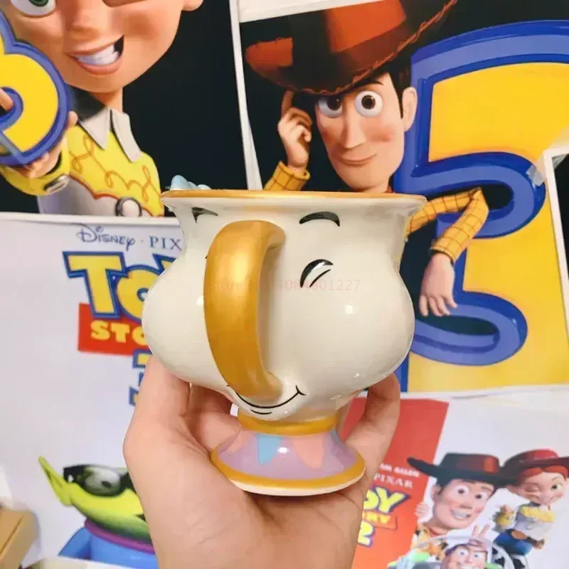 New Disney Teapot Beauty And The Beast Coffee Pots Mug Mrs Potts Chip Tea Pots Cup One Tea Sets Cute Droshipping Birthday Gift