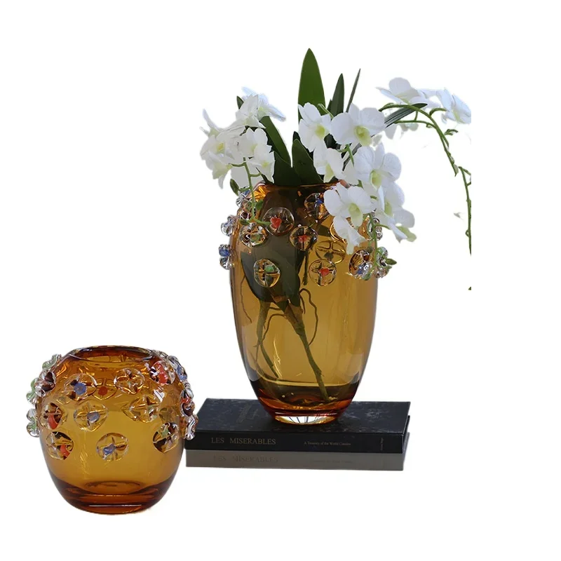

Modern simple and creative handmade heavy glazed vase desktop soft flower living room hotel soft home vase 2
