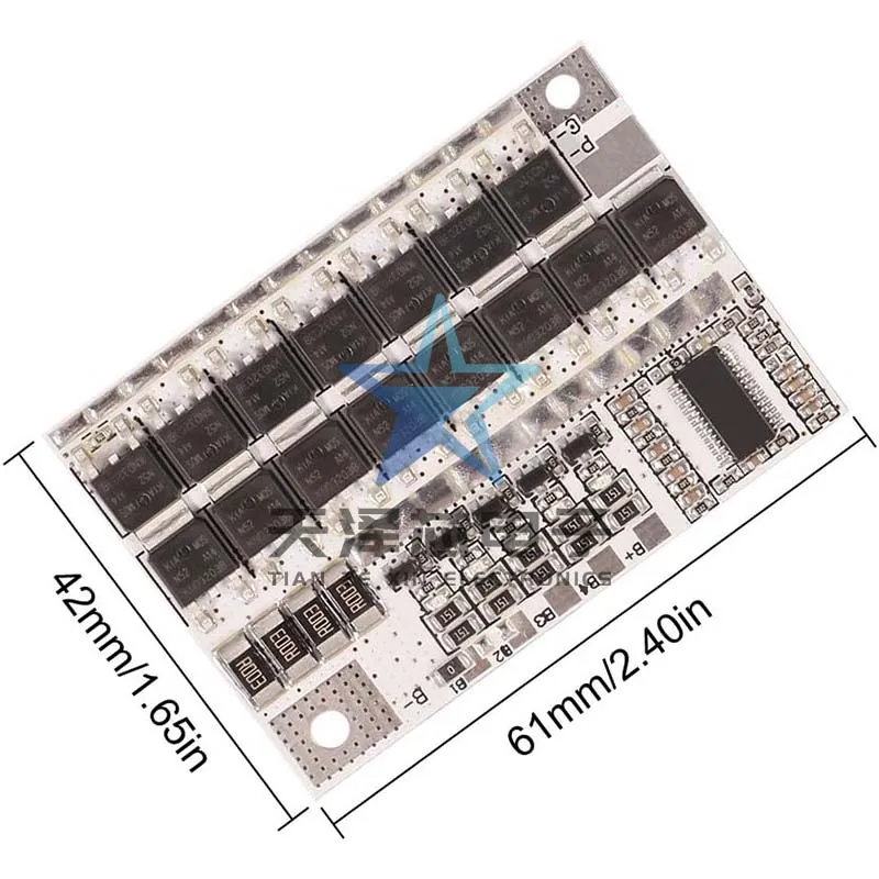 Batería de litio de 3/4/5 cuerdas, 12V, 100A, polímero de litio, fosfato de hierro, placa de protección con equilibrado