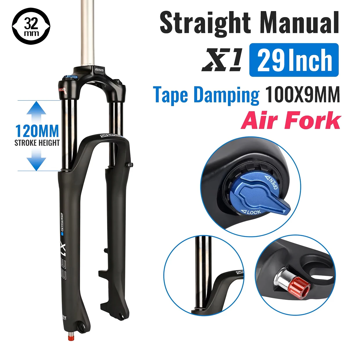 SR SUNTOUR XCR マウンテンバイク サスペンション フォーク 120mm