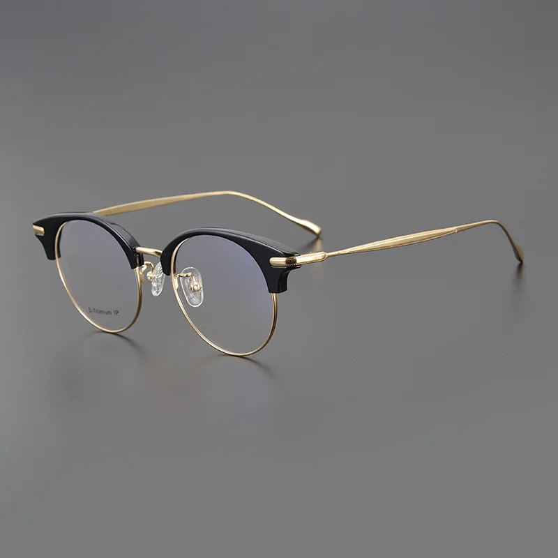 

Vintage Titanium Acetate Optical Eyeglasses for Men Women Retro Round Prescription Glasses Frame Korean Luxury Brand New Eyewear