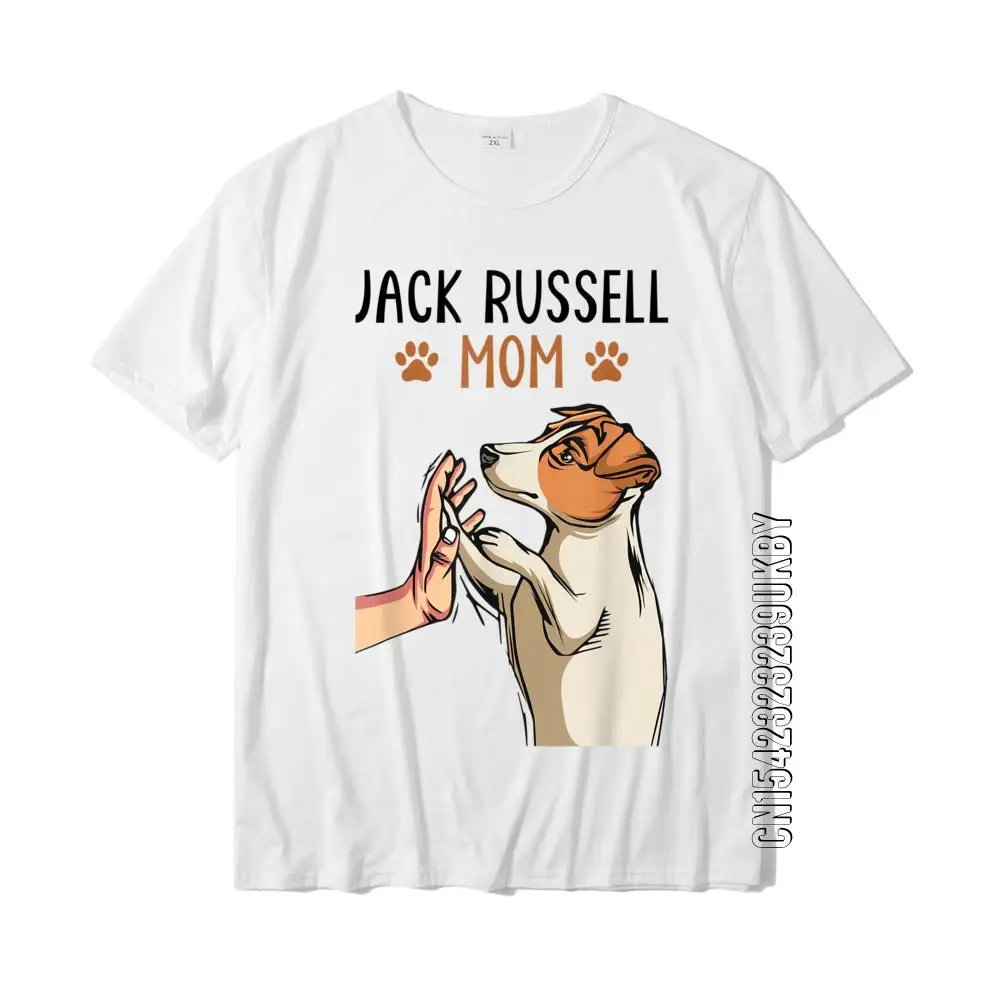 Jack Russell Terrier Mom Cute Dog Mama Funny T-Shirt da donna T-Shirt stampate T-Shirt da uomo in cotone stampate speciali