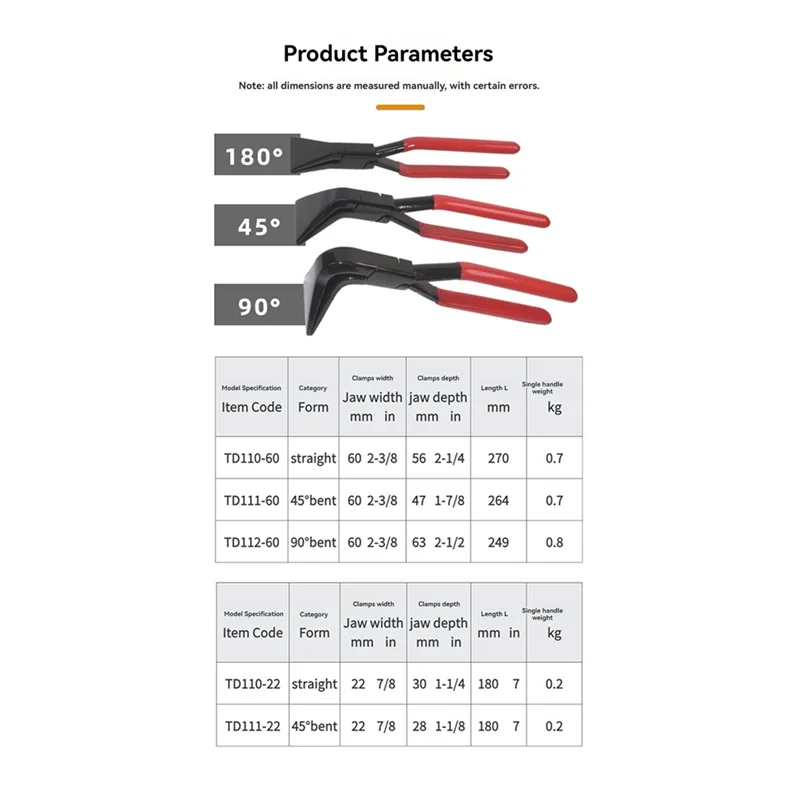

Y17A 3PCS Hand Seamers Sheet Metal Tools Straight Jaw 45° 90° Metal Bending Pliers For Bending And Flattening Sheet Metal