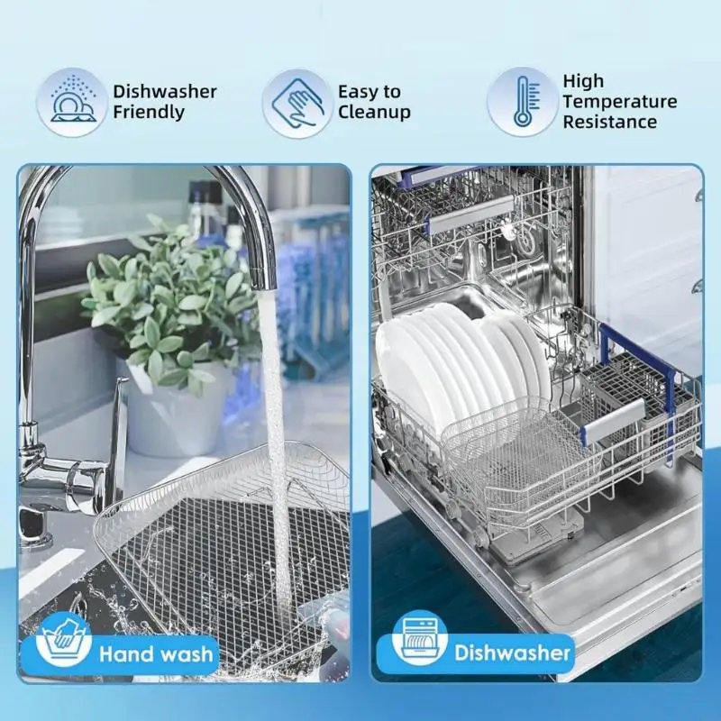 Phụ kiện nồi chiên không khí bằng thép không gỉ U0DE Giá đỡ nồi chiên không khí Giá đỡ nhiều lớp