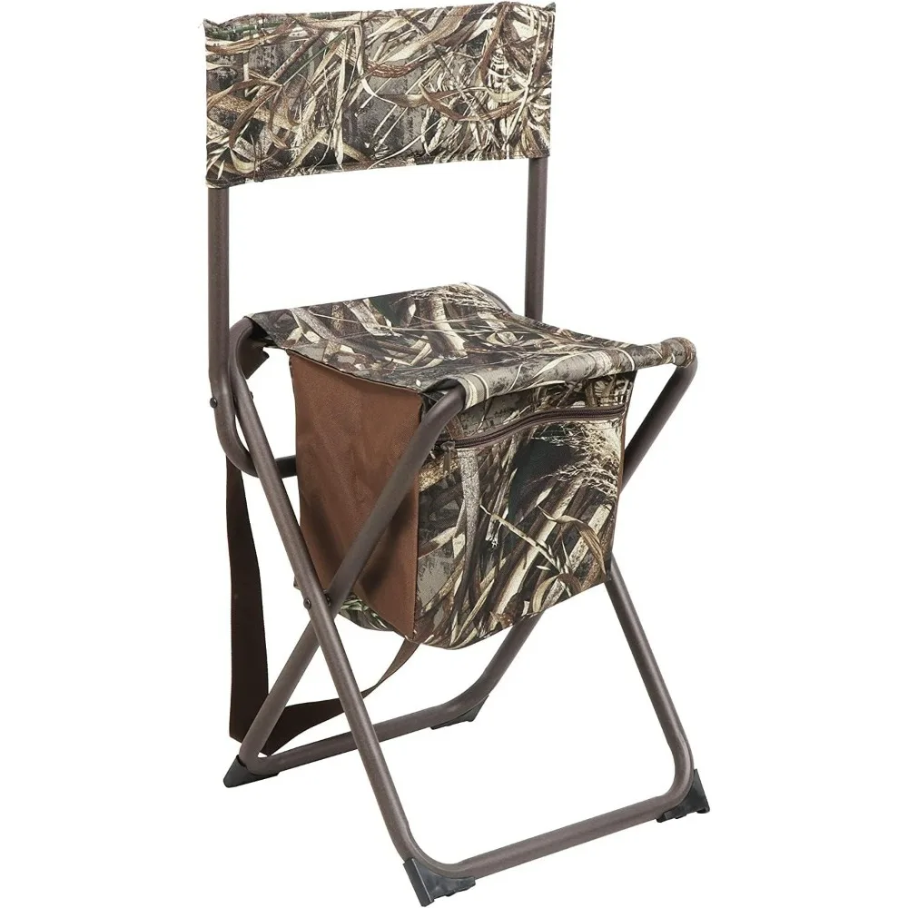 

Folding Chair, Lightweight Backrest Stool Hunting Fishing Chair with Storage Pocket for Camping, Hiking, Beach, Picnic