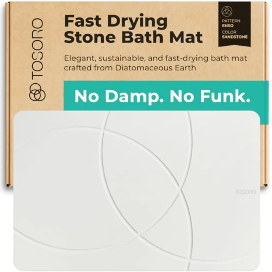 

Stone Bath Mat Diatomaceous Earth Shower Mat Non-Slip Super Absorbent Diatomite Stone Bath Mats for Bathroom Floor Quick Drying