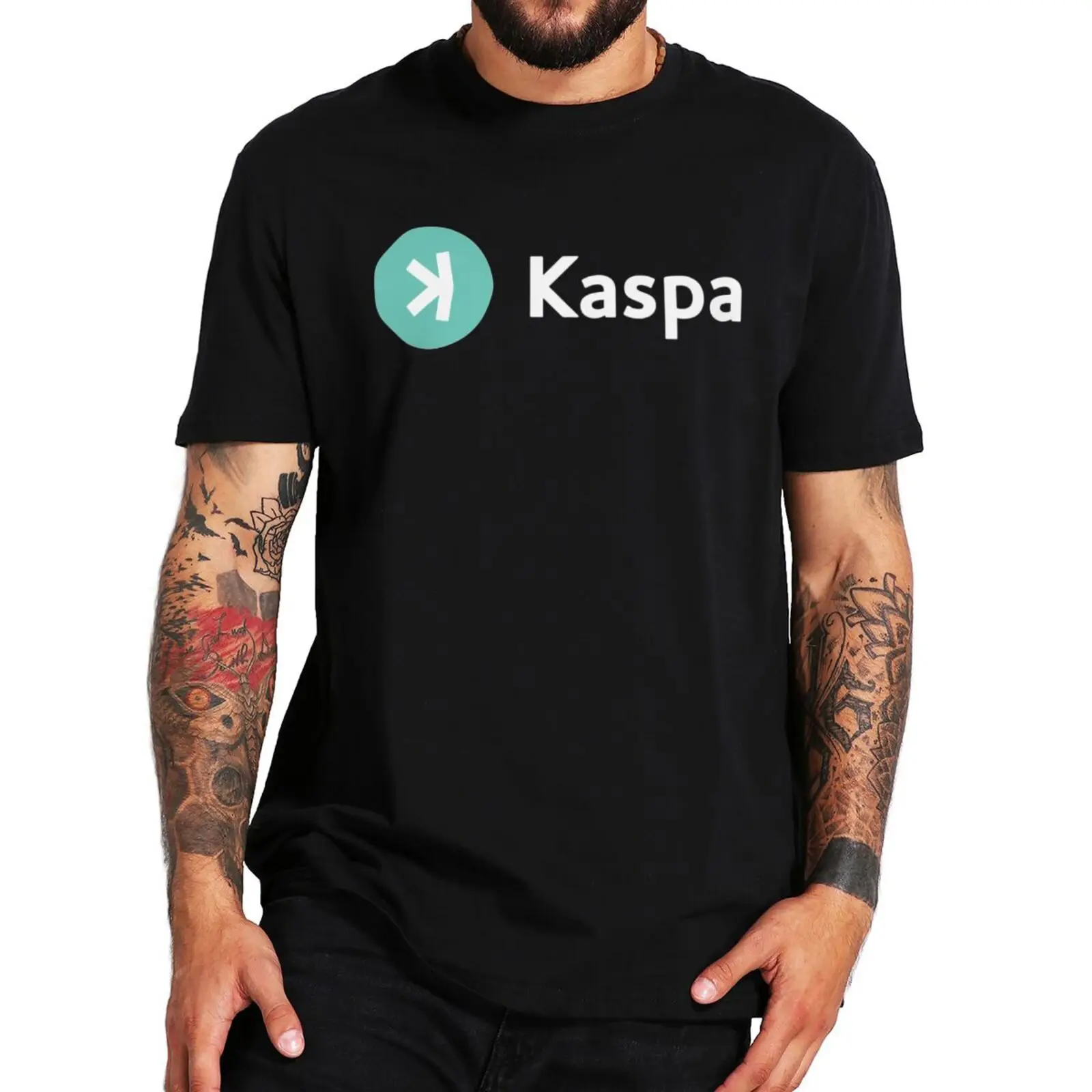 

Kaspa Crypto T Shirt Cryptocurrency Blockchain Geek Nerd Gift Tshirts 100% Cotton Unisex Soft Men Clothing EU Size