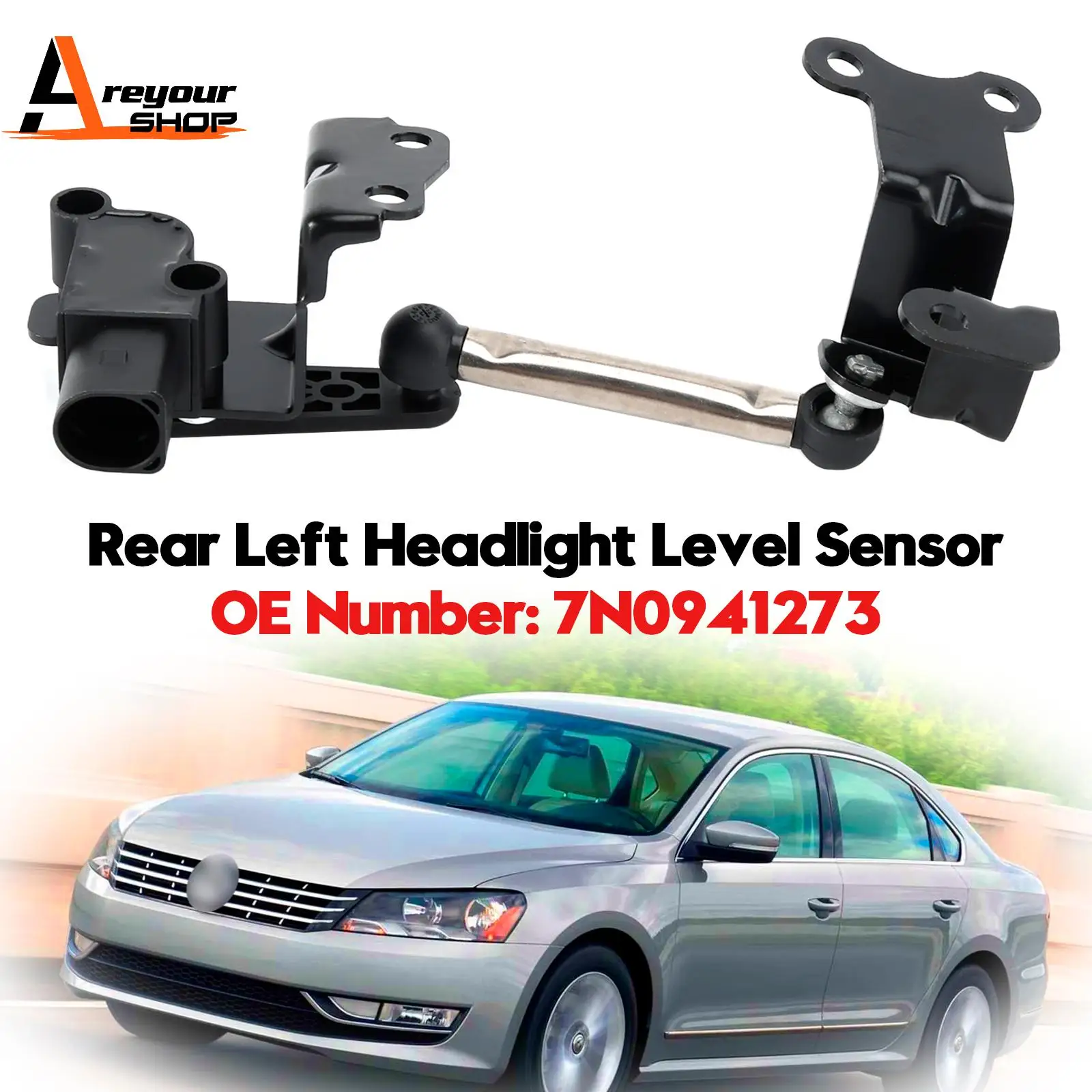 

Level Sensor Headlight Range Adjustment Rear Left for VW Passat Sharan 7N Seat