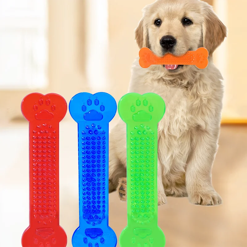 

Pet Dog Chew Toys Rubber Bone Toy Aggressive Chewers Dog Toothbrush Doggy Puppy Dental Teeth Care For Dog Pet Accessories