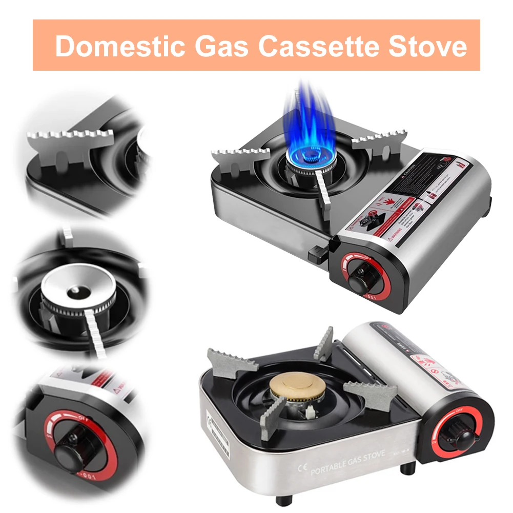 Portable Butane Camping Stove Automatic Ignition Gas Stove Portable Gas Grill for Emergency Outdoor Cooking Hiking