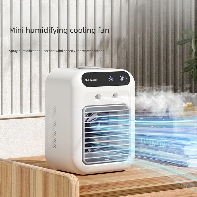 Portable Mini Air Cooler Fan with Large Water Tank Quiet Operation Air Conditioning Fan for Home Office Dormitory Desktop Use