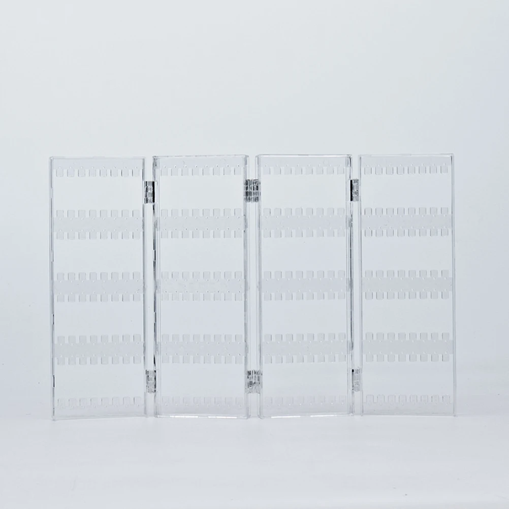 

Jewelry Display St Earrings Storage Rack Foldable Acrylic Screen Design Ear Stud Holder Shelf Home Bedroom Use Jewelry Packaging