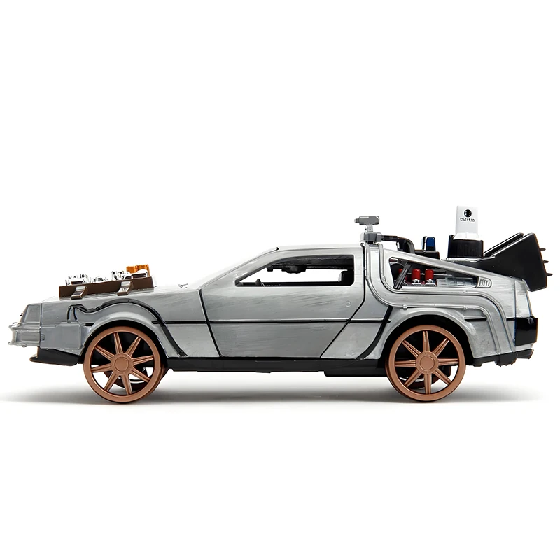 JADA 1/32 DMC-12 DeLorean DMC I II III Ritorno al futuro Macchina del tempo Mr.Fusion Diecast Modello di auto giocattolo