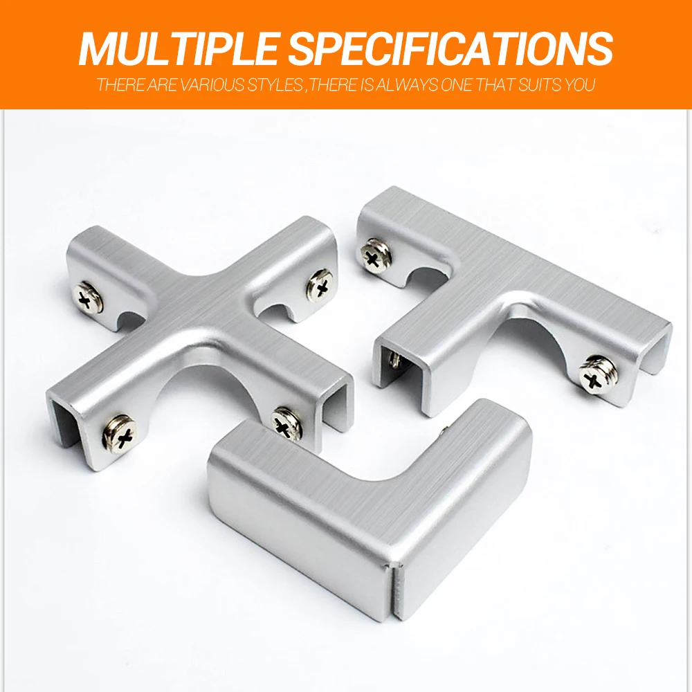 2pcs High Quality Aluminum Glass Clip Acrylic Wood Board Clamp Tile Connector Corner Buckle Combination Tool Fixture Accessories