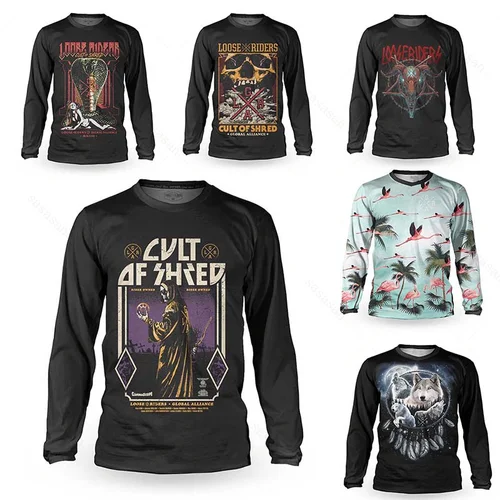 Imagen 1 del producto 2023 camiseta de motocross de ciclista suelto jersey de manga larga de secado rápidoMTBdownhill camiseta de bicicleta de montañaBMX camiseta de enduro de bicicleta de montaña