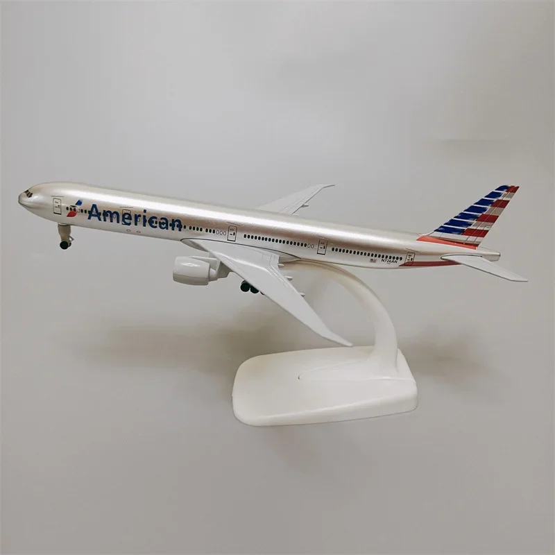 19cm USA Air American AA Airlines Boeing 777 B777 Airways Alloy Metal Airplane Model Diecast Air Plane Model & Wheels Aircraft