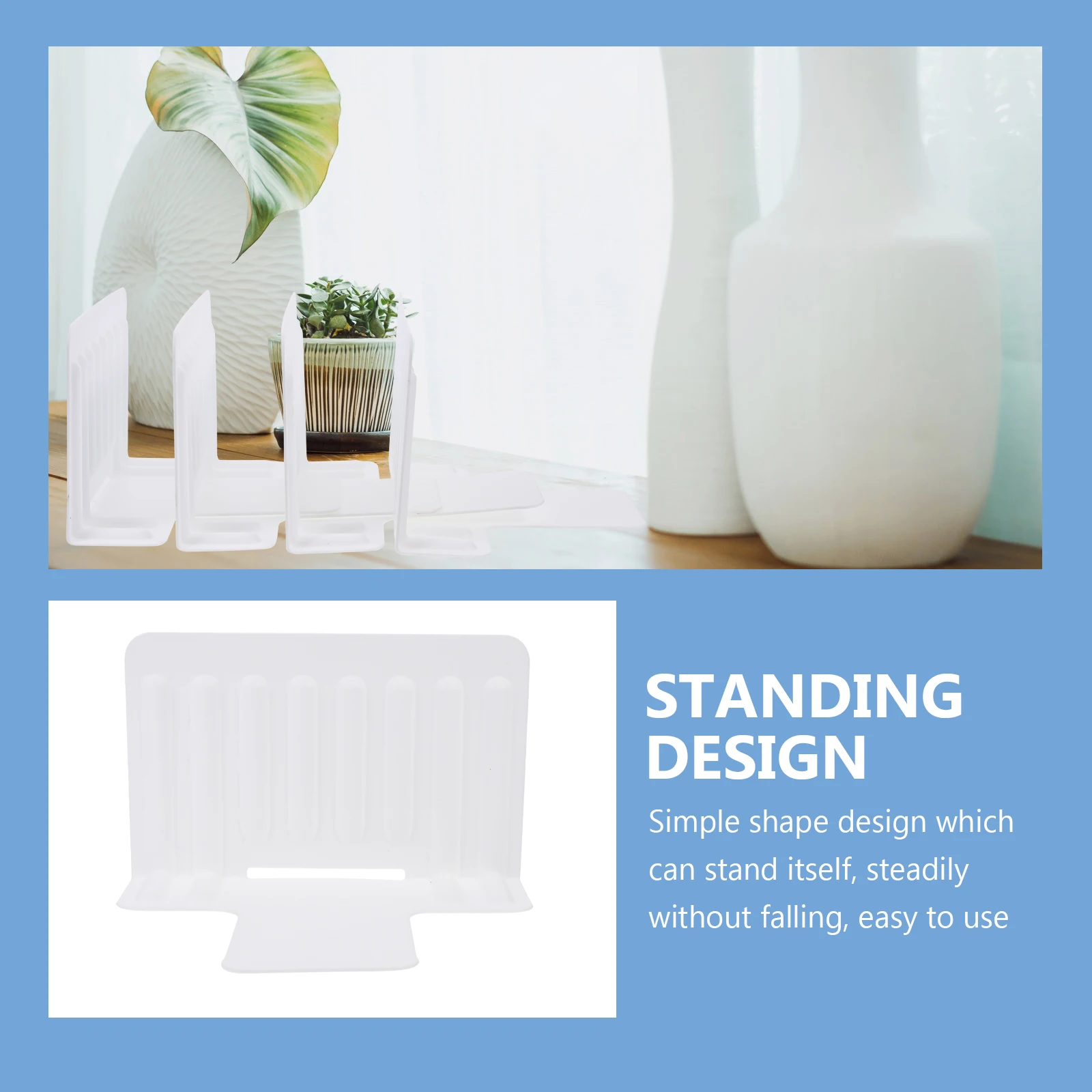 

4 Pcs Partition Plate Fridge Divider Desk Cabinets Shelf Dividers Plastic Board Office