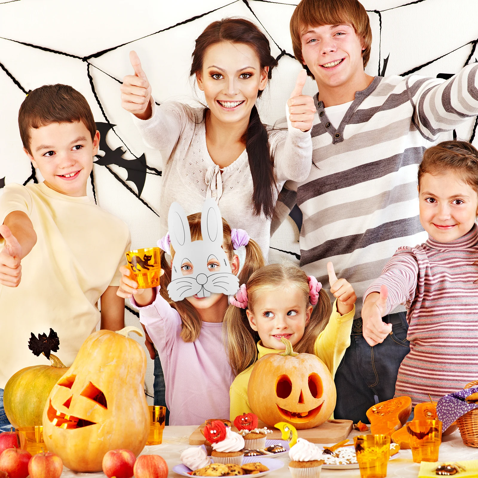 10-teiliges Kinder-Graffiti-Masken-Set, pädagogisches Kunsthandwerk, vorgeschnittene Papiermasken zum Ausmalen und Verkleiden