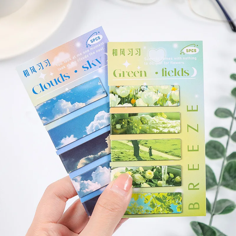 5pcs Hefengxi series magnetic bookmarks with Chinese style styles, diverse colors, calm and healing, and a sense of luxury souve