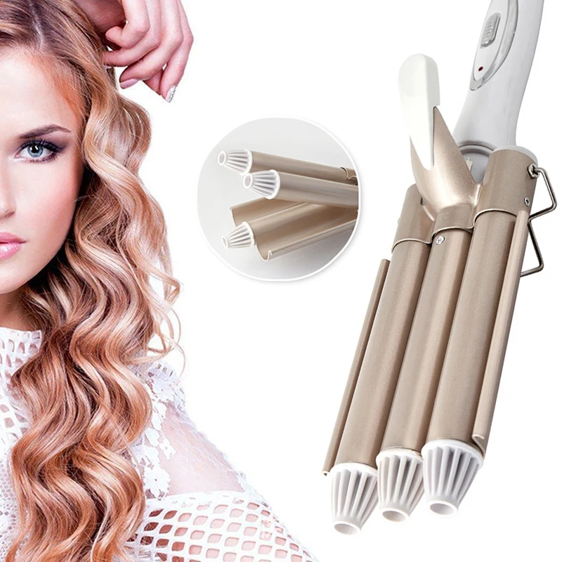 

Professional Hair Curling Iron Ceramic Triple Barrel Curler Irons Electric Hair Wave Waver Styling Tools Hair Styler Wand