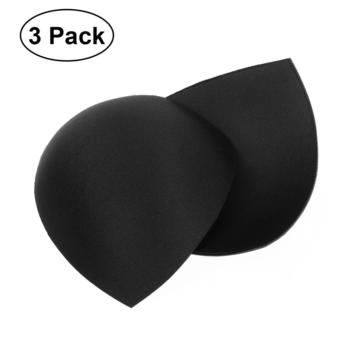 3 Pair Bikinis Pad Inserts for Bras Pigeon Cup Swimsuits Cups Wedding Dress Pads Miss Black