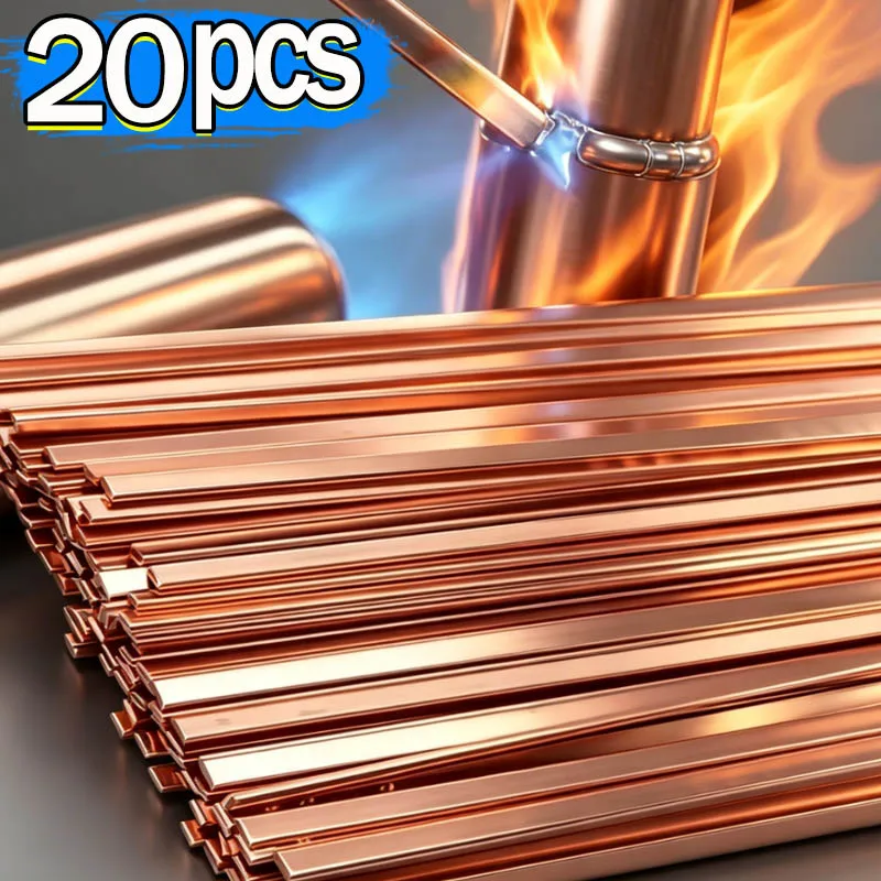 Wholesale Flat Brass Welding Rod Copper Silver Brazing Soldering Rods Air Conditioners Refrigeration Bronze Tube Welding Sticks