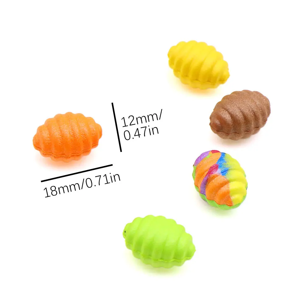8pcs Carp Fishing Bait Method Feeder Hair Rig Pop Up Boilie High Buoyancy Silkworm Chrysalis Shaped Carp Lure For Fishing Access view 2