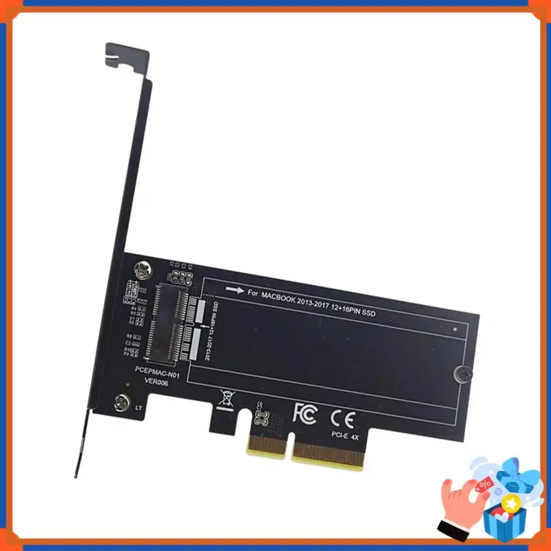 

Compact 12+16PIN To PCI-E X4 SSD Riser Card For 2013-2017 12+16PIN SSD For Pro 2013 A1398 A1502