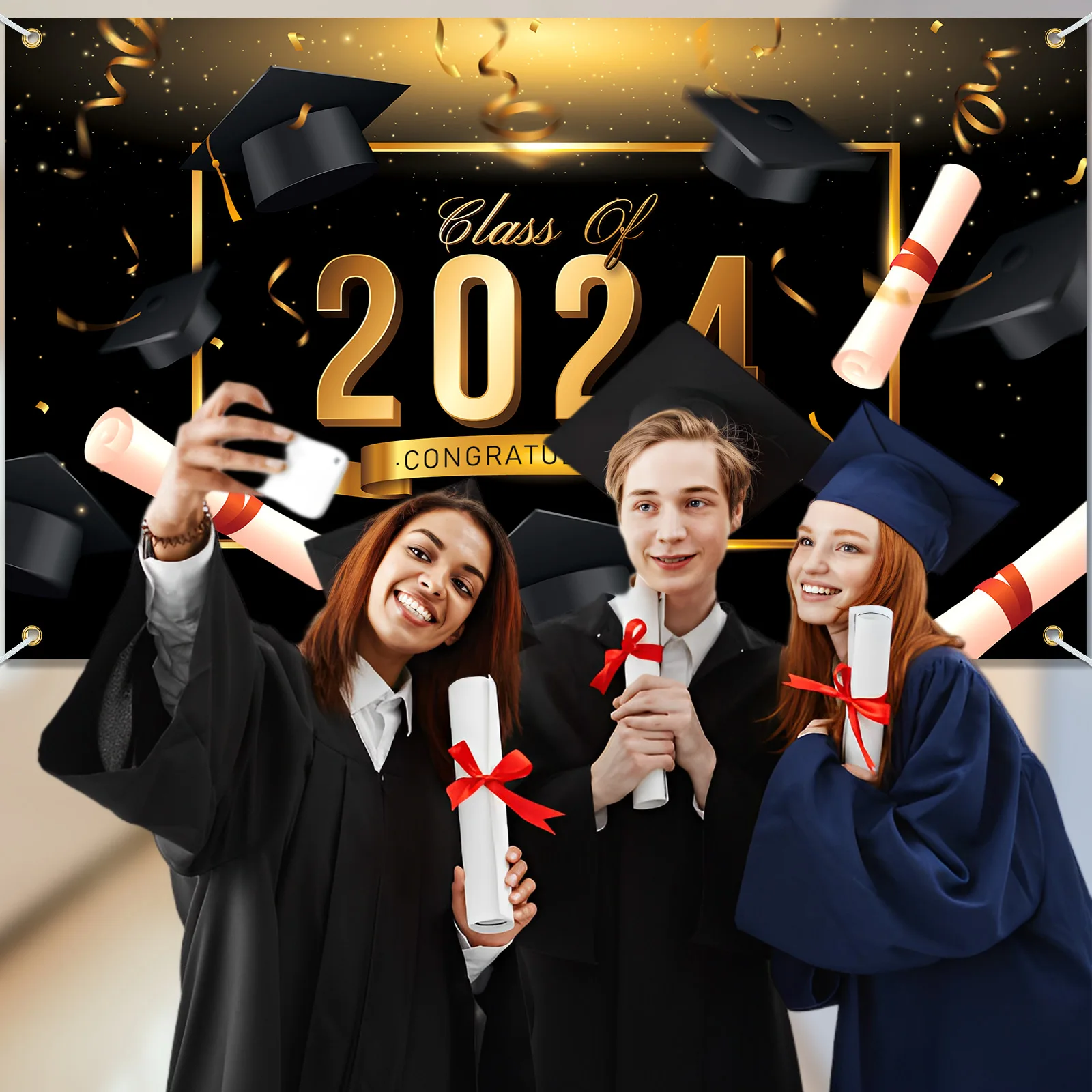 Graduation Season Banner Background Graduation Banner Congratulations Graduation Party Decoration Background