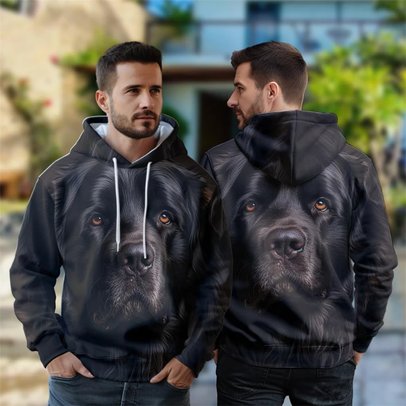 

Men's Hoodies Dog Face 3D Printed Tops Autumn Harajuku Fashion Chihuahua Graphic Sweatshirts Pet Pullovers Casual Animal Tops