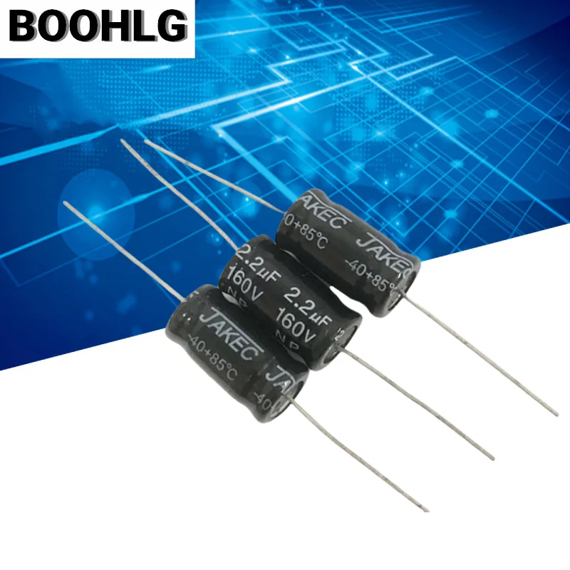 

5PCS 2.2uf 160V horizontal axial non-polar audio electrolytic capacitor 160v 2.2uf 10X18