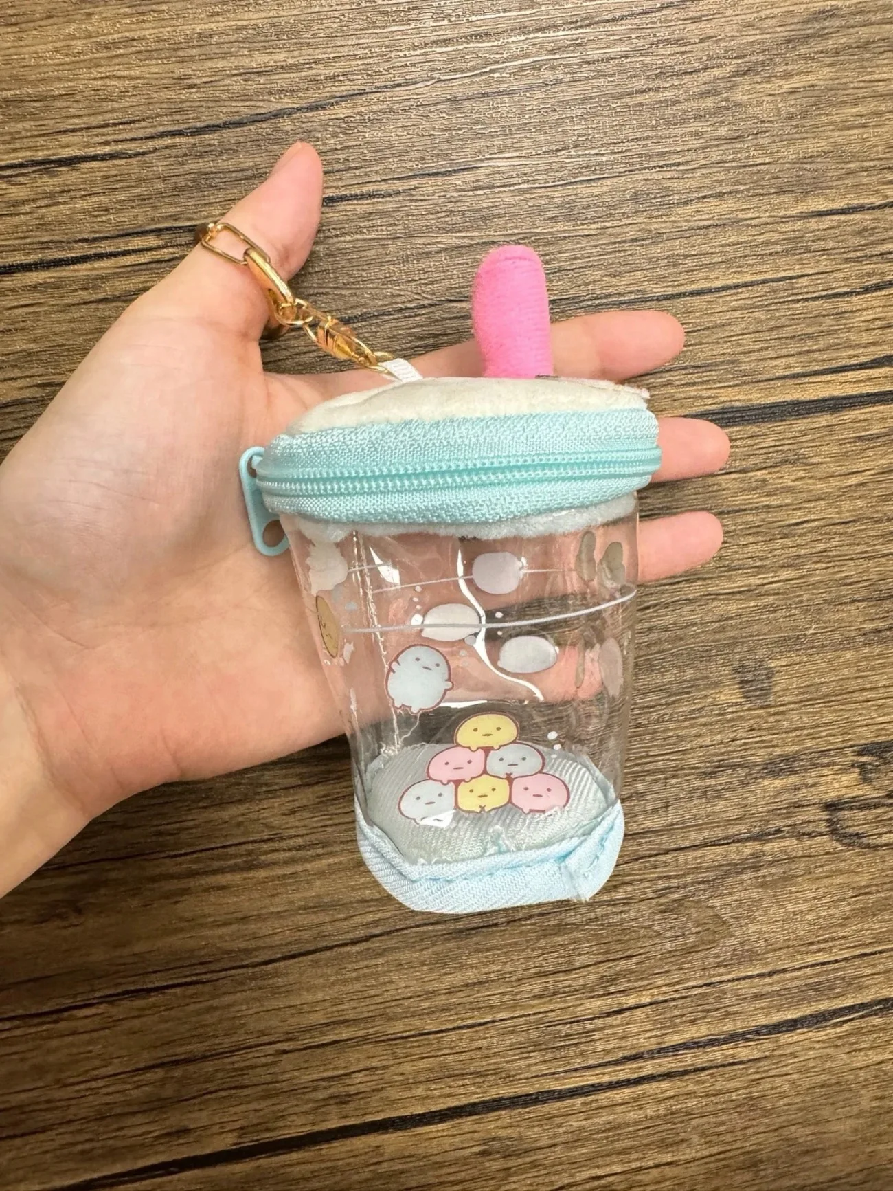 New Cute Sumikko gurashi Cup Children Small Transparency Bag Coin Purse Key Chian For Women