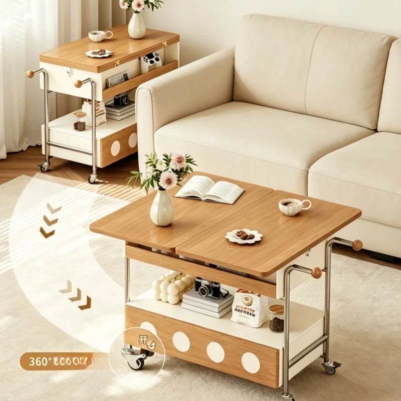 

New Arrival Coffee Tables Folding Multi-function Storage Movable Utility Cart Originality Tea Couchtische Home Furniture HQ40TC
