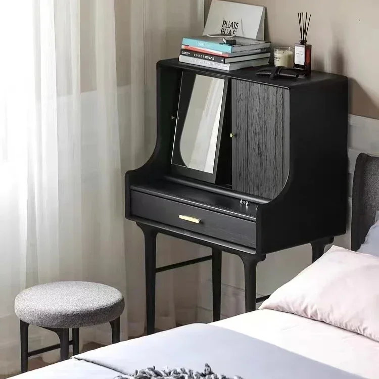 Practical Drawers Dressing Table Modern Minimal Small Luxury Dressing Table Vanity Texture Coiffeuse  Chambre Bedroom Furniture