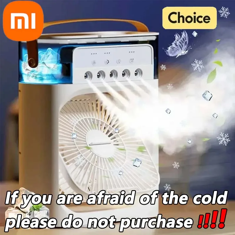 샤오미 휴대용 가습기 선풍기 에어컨, USB 전기 선풍기, LED 야간 조명, 워터 미스트, 재미있는 가정용 에어 쿨러, 3 in 1 Best5 샤오미 휴대용 가습기 선풍기 에어컨, USB 전기 선풍기, LED 야간 조명, 워터 미스트, 재미있는 가정용 에어 쿨러, 3 in 1 Best5