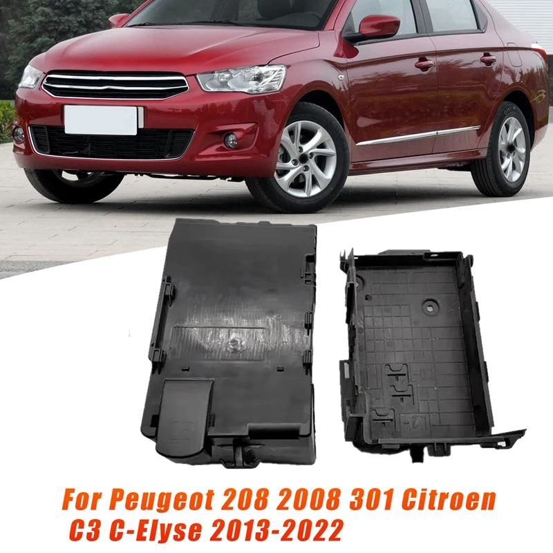 

1Pair 9801801880 5615Q0 Battery Slot Top Cover+Battery Lower Caps Parts For Peugeot 208 2008 301 Citroen C3 C-Elyse 2013-2022