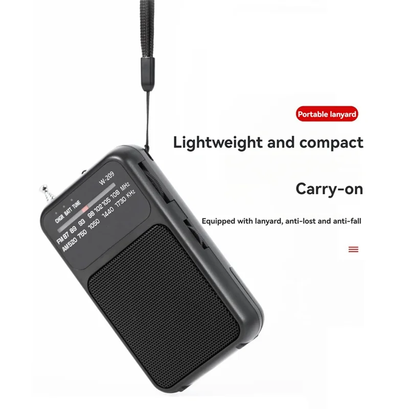 Abmf-rádio portátil de bolso am fm, rádio estéreo de 2 bandas, antena telescópica operada por rádio com entrada para fone de ouvido de 3.5mm