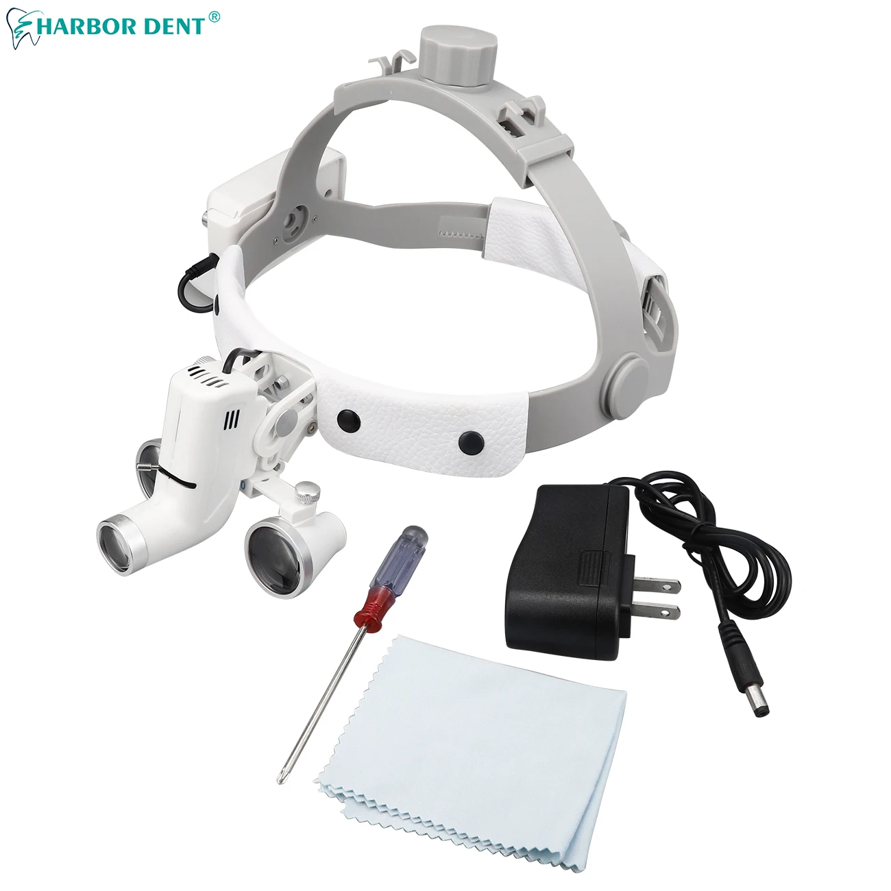 5W Dental Binocular Loupes2.5x 3.5xHeadband Adjustable With LED Headlight Dentist Magnification Dentistry  Laboratory