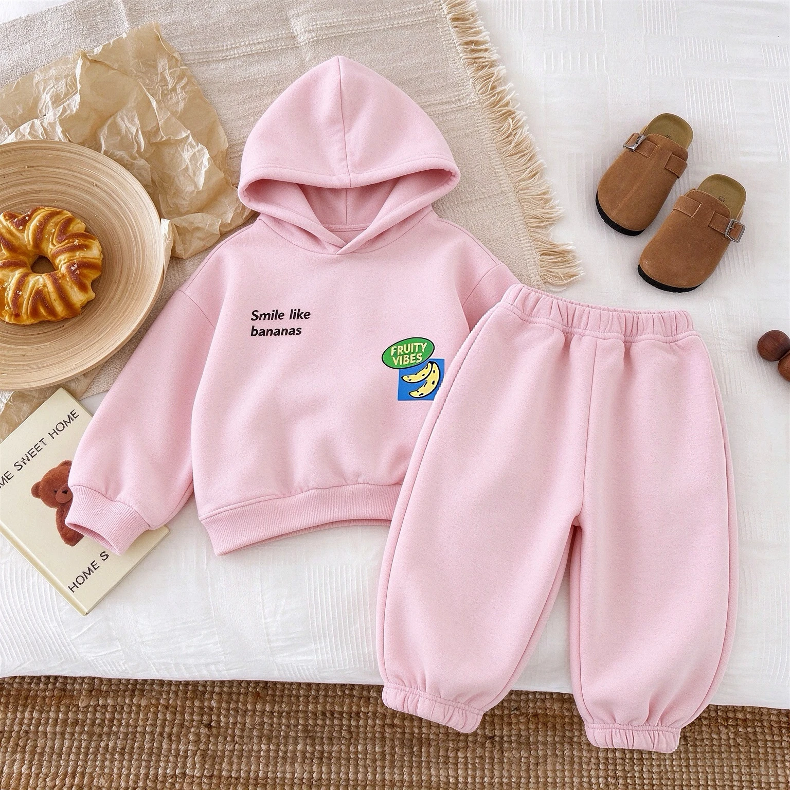 Autumn Winter Children's Clothes Suit Hoodies + Sweatpants Printed Cartoon Fashion Kids Long Sleeve Tracksuit Outfits 1-7 Age