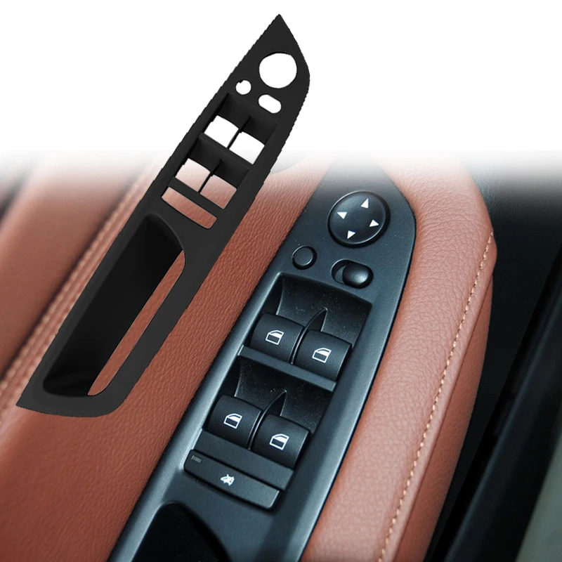 

LHD RHD Car Interior Door Armrest Handle Inner Panel Pull Trim Cover for BMW X5 E70 X6 E71 2007-2014 Car Accessories Black Beige