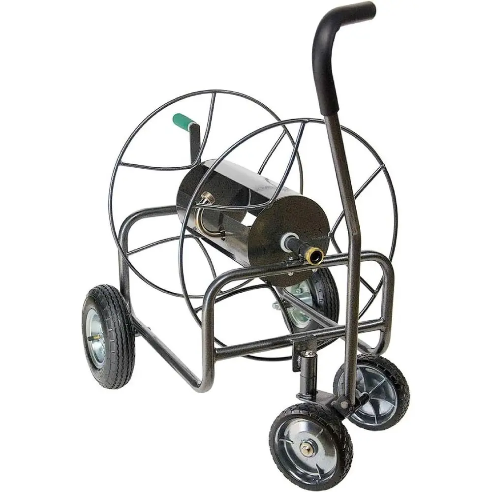 

Sturdy Metal Hose Cart for Outdoor Use, 400ft Capacity