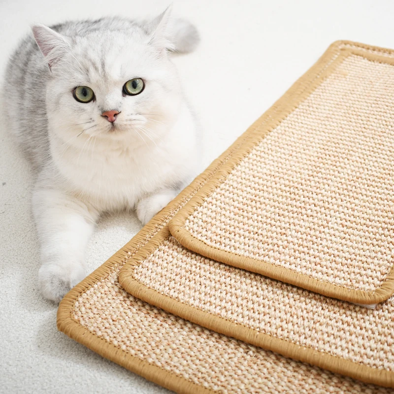 Couch Cat Scratch Guards Mat Hook and Loop Fastener Cat Scraper for Cats Tree Cat Scratcher Sisal Sofa Mats Furniture Protector