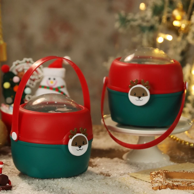 New Christmas Apple Boxes, Christmas Eve Hand-held Packaging Box, Holiday Snack Candy Bag, Small Gift Storage Box Home Decor