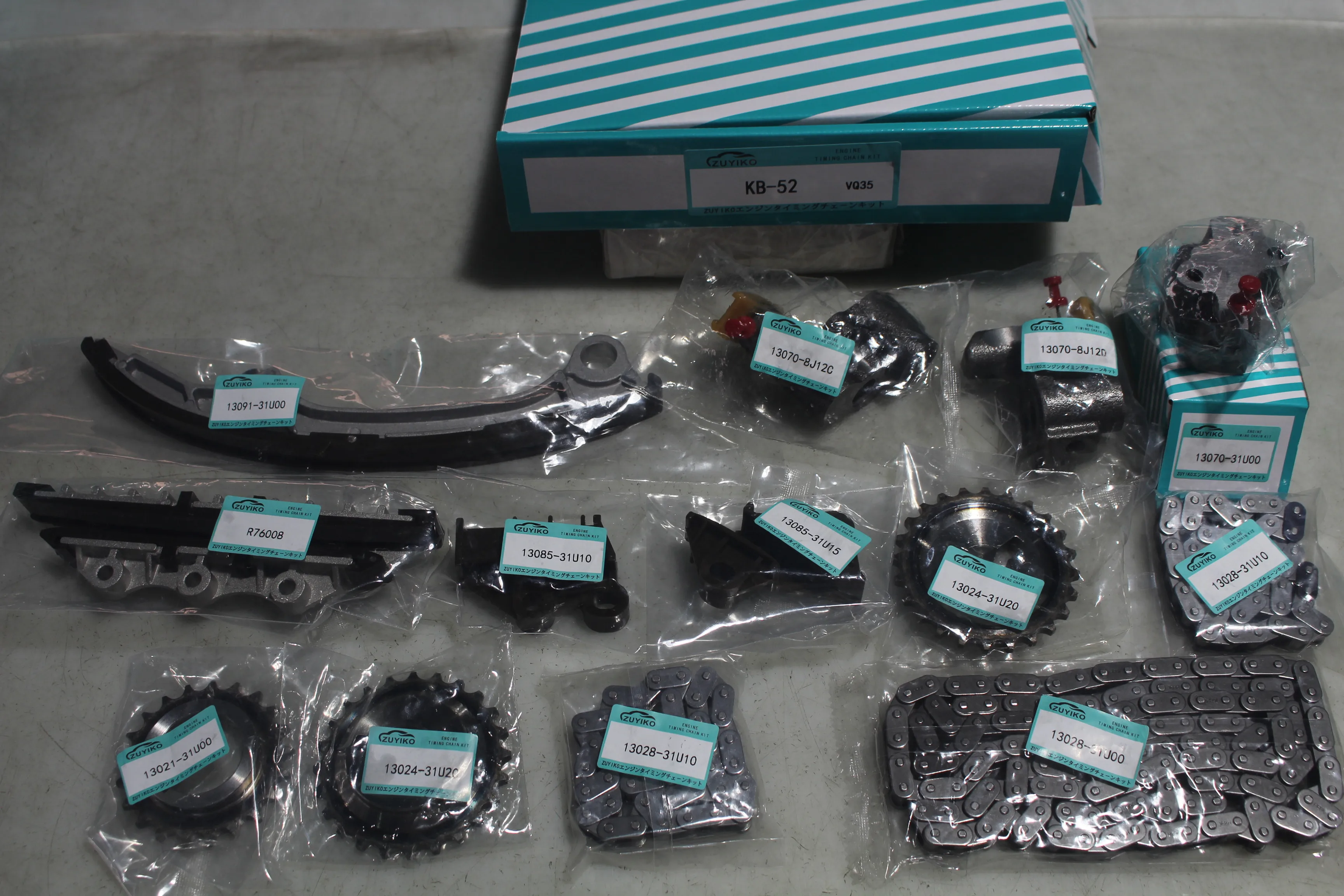 ชุดโซ่ไทม์มิ่ง Vq35 สำหรับ Infiniti Qx4 Nissan Pathfinder 3.5l 2001-2004 เครื่องยนต์ VQ35DE 13028-31u00 13070-31u00 KB-52