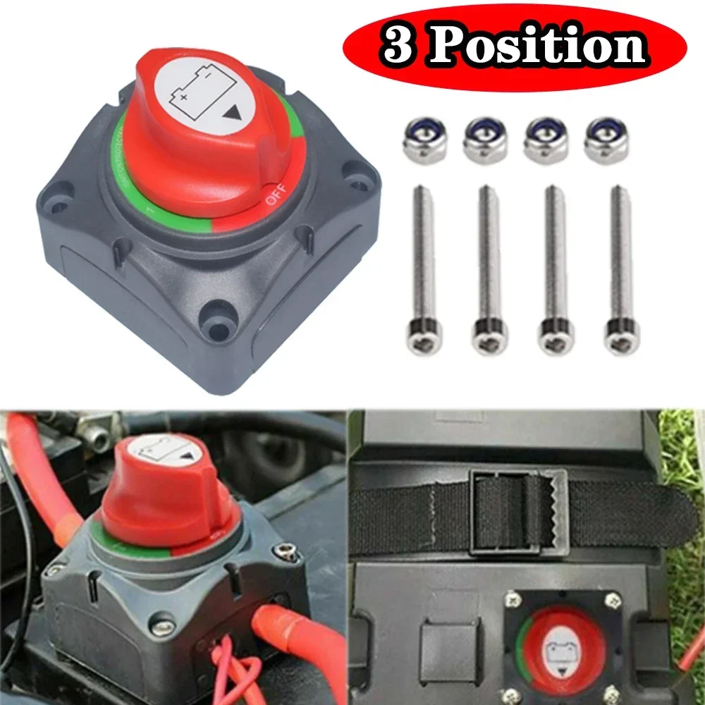 

Battery Disconnect Switch Master 12V-60V Waterproof Power Isolator on-Off Kill Switch 200A for Car RV Marine Truck ATV Vehicles